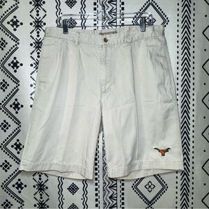 Y2K Men’s Chiliwear Texas Longhorns Beige Khaki Shorts Size 36 inseam‎ 9”